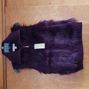 MICHAEL Michael Kors Faux-fur Zip Up Vest, size M